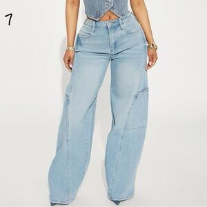 Fashion Nova Light Blue Flare Jeans